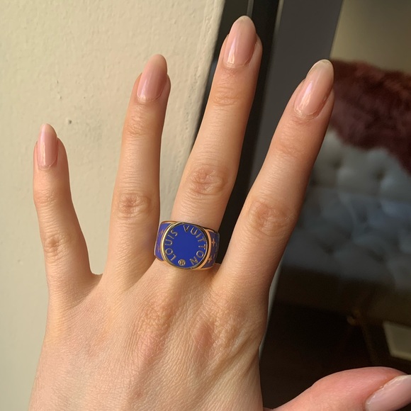 LOUIS VUITTON 24k Plated Gold Ring - Picture 1 of 5